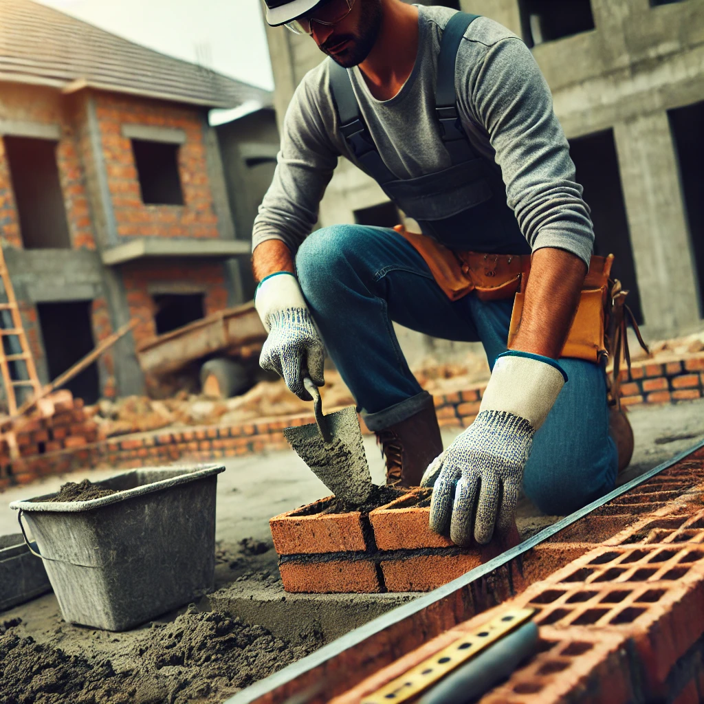 Construção de casa com pedreiros especializados