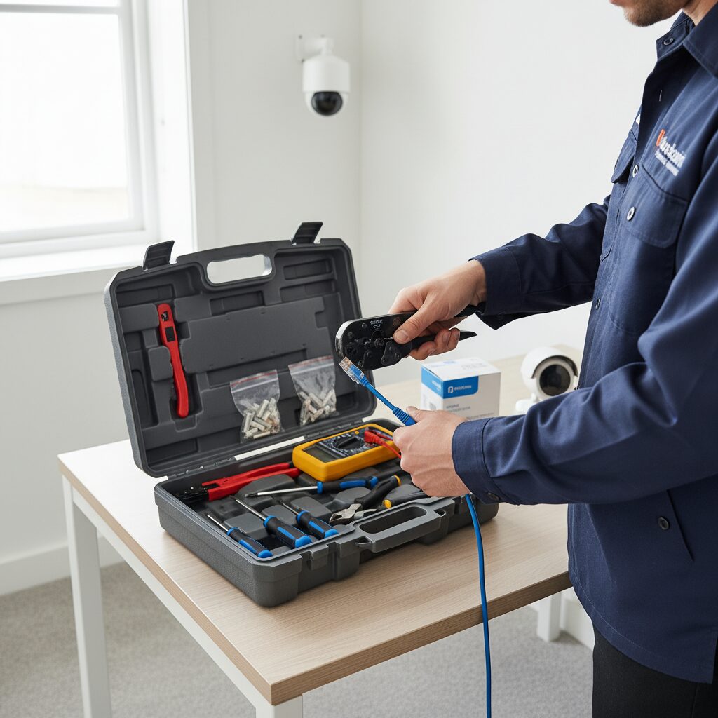 Checklist profissional: Ferramentas e materiais para infraestrutura de câmeras de segurança