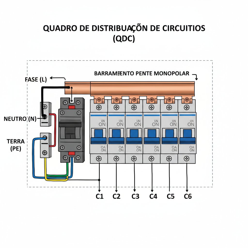 Por Que Usar Barramento Pente Monopolar no Seu QDC? Benefícios e Segurança