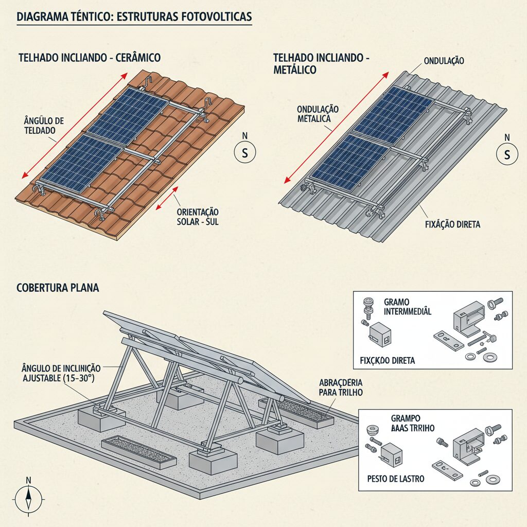 Escolhendo a Estrutura Certa para a Instalação do Seu Painel Solar 8kWp