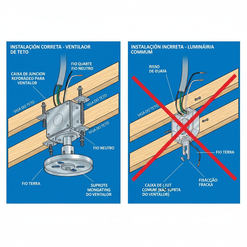 Os 7 Erros Mais Comuns na Instalação de Ventilador de Teto e Como Evitá-los