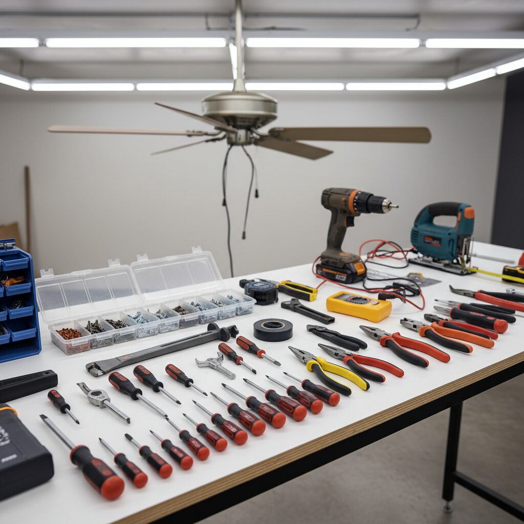 Ferramentas e Materiais Essenciais para uma Instalação Profissional de Ventilador de Teto