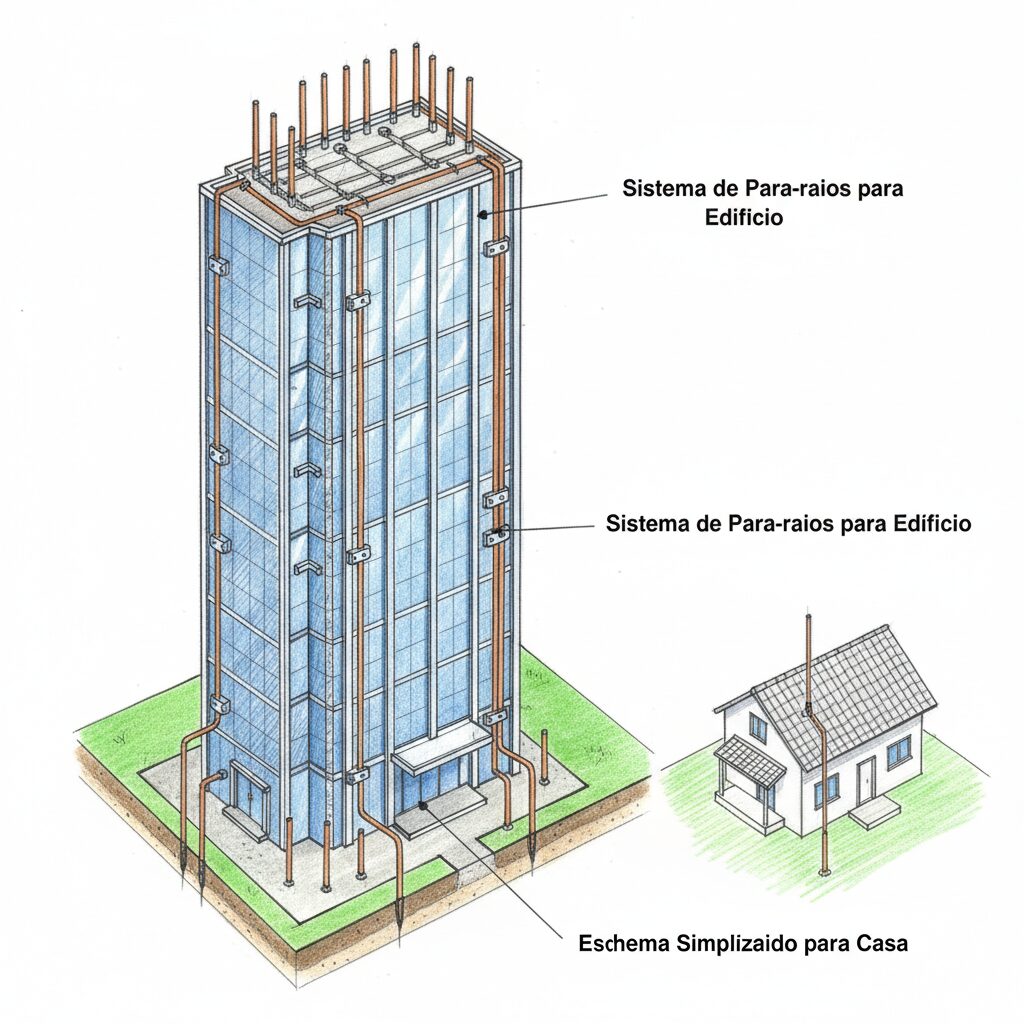 SPDA para Residências e Edifícios Comerciais: Diferenças e Considerações