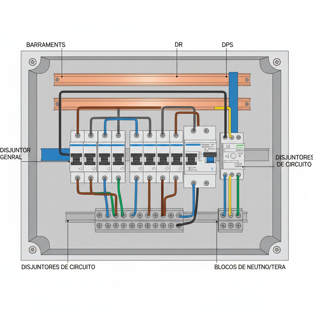 Por Que a Instalação Profissional de QDC (24 Circuitos + DR + DPS) É Crucial para Sua Segurança Elétrica