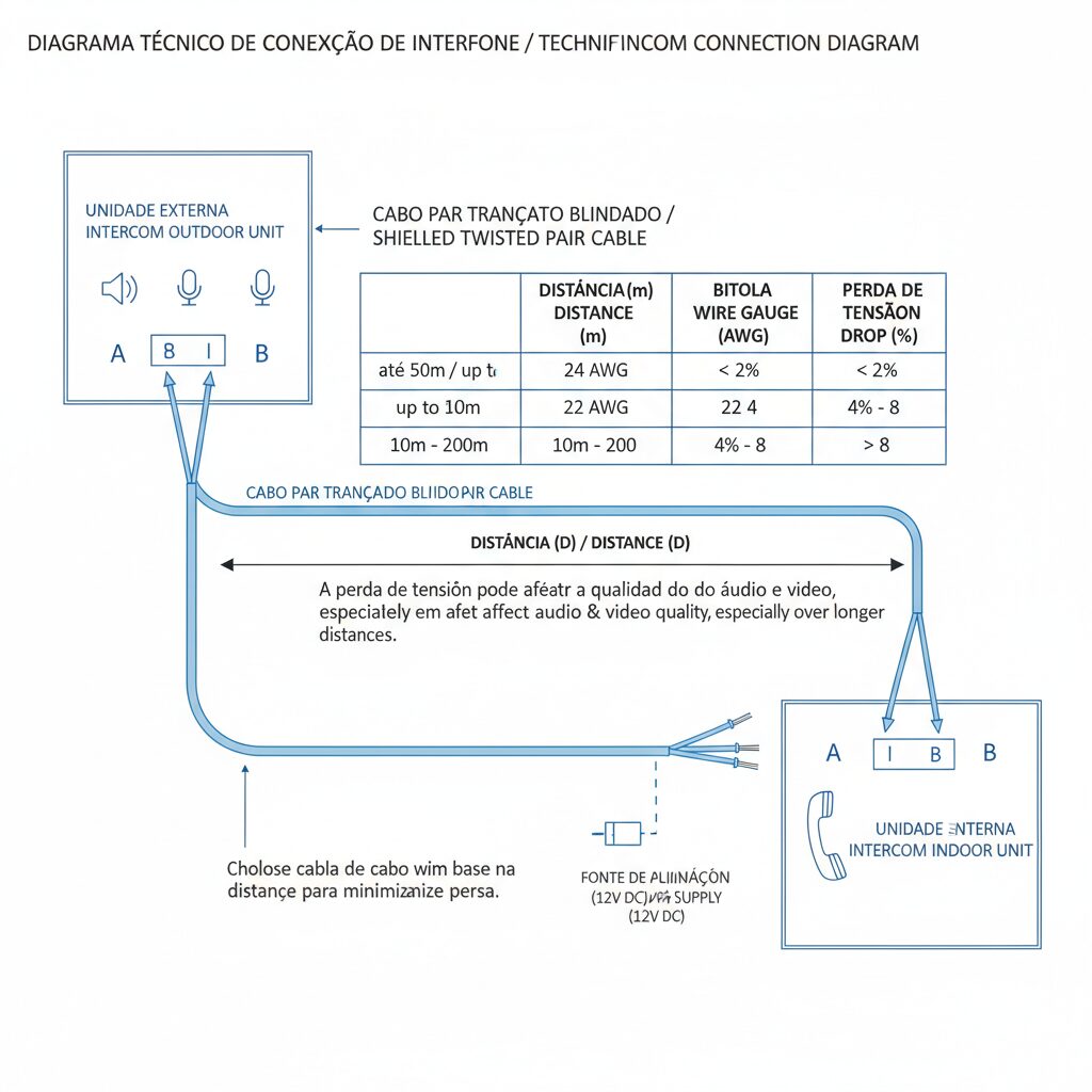 Dimensionamento Correto: A Chave para uma Instalação Elétrica de Interfone Eficiente
