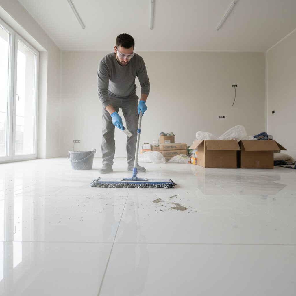 Limpeza Pós-Obra de Porcelanato: Removendo Resíduos sem Danificar