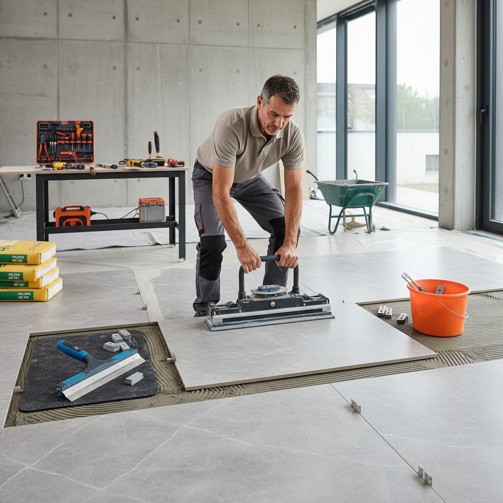 Guia Definitivo: Como Instalar Porcelanato de Grande Formato (71~90) com Perfeição