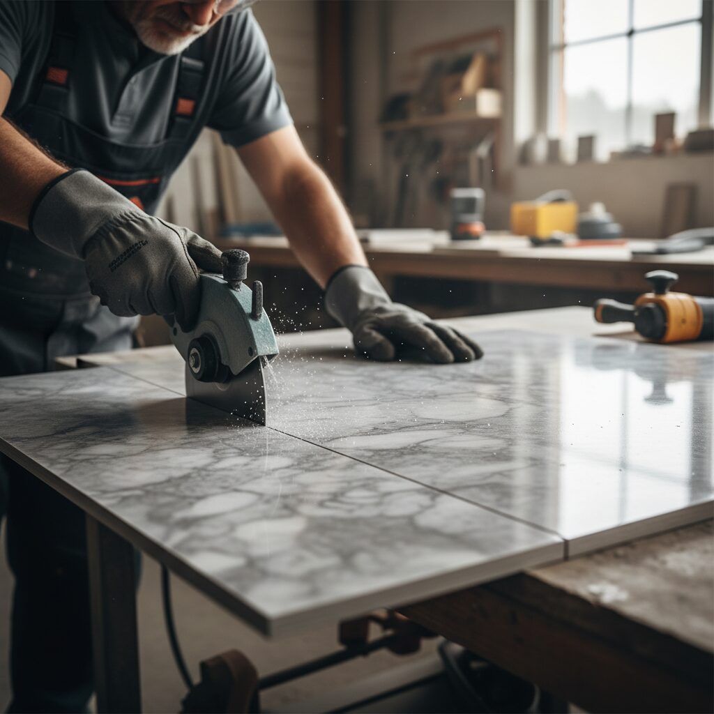 Maestria nos Detalhes: Como Realizar Recortes Perfeitos em Porcelanato de Grande Formato (91~150cm)