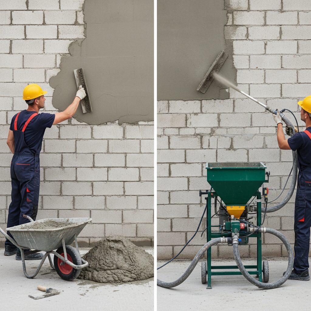 Reboco Manual ou Projetado? Descubra as Vantagens e Desvantagens de Cada Método