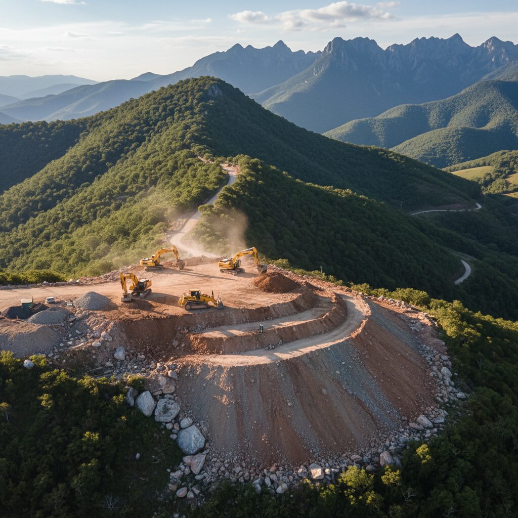 Terraplanagem em Aclives e Declives: Superando Desafios em Terrenos Complexos