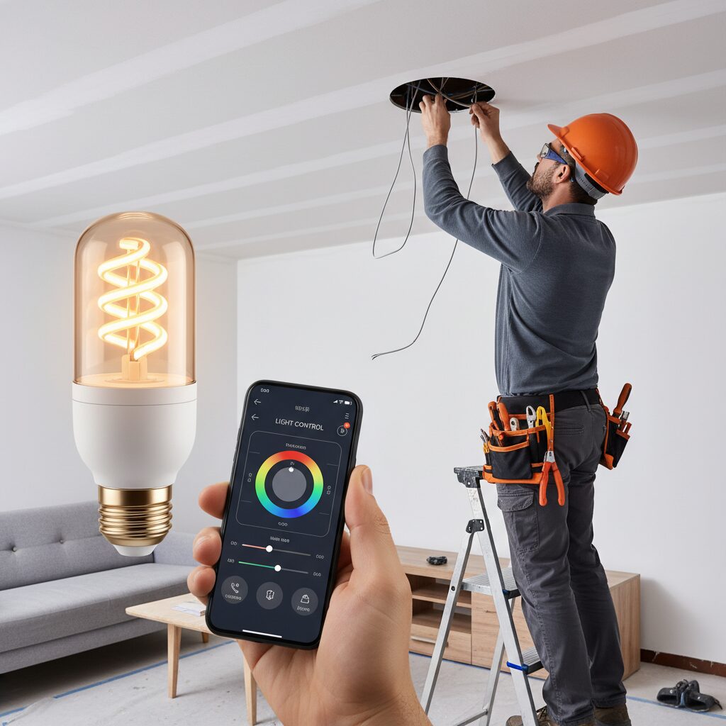 Iluminação Inteligente: Guia para Instalação de Dimmers, Lâmpadas Smart e Embutidos