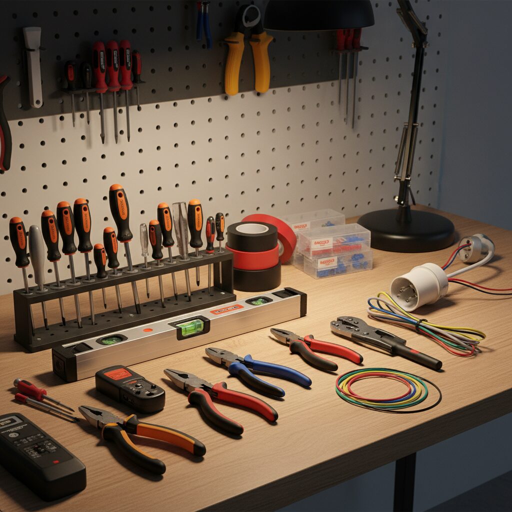 Kit Essencial: Ferramentas e Materiais Indispensáveis para Instalação Profissional de Luminárias
